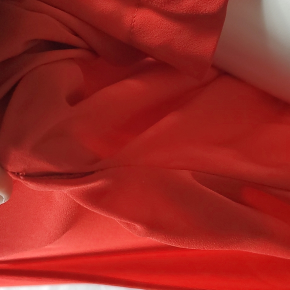 Banana Republic Fire Red Elegant Blouse Size Petite Small - Picture 10 of 12